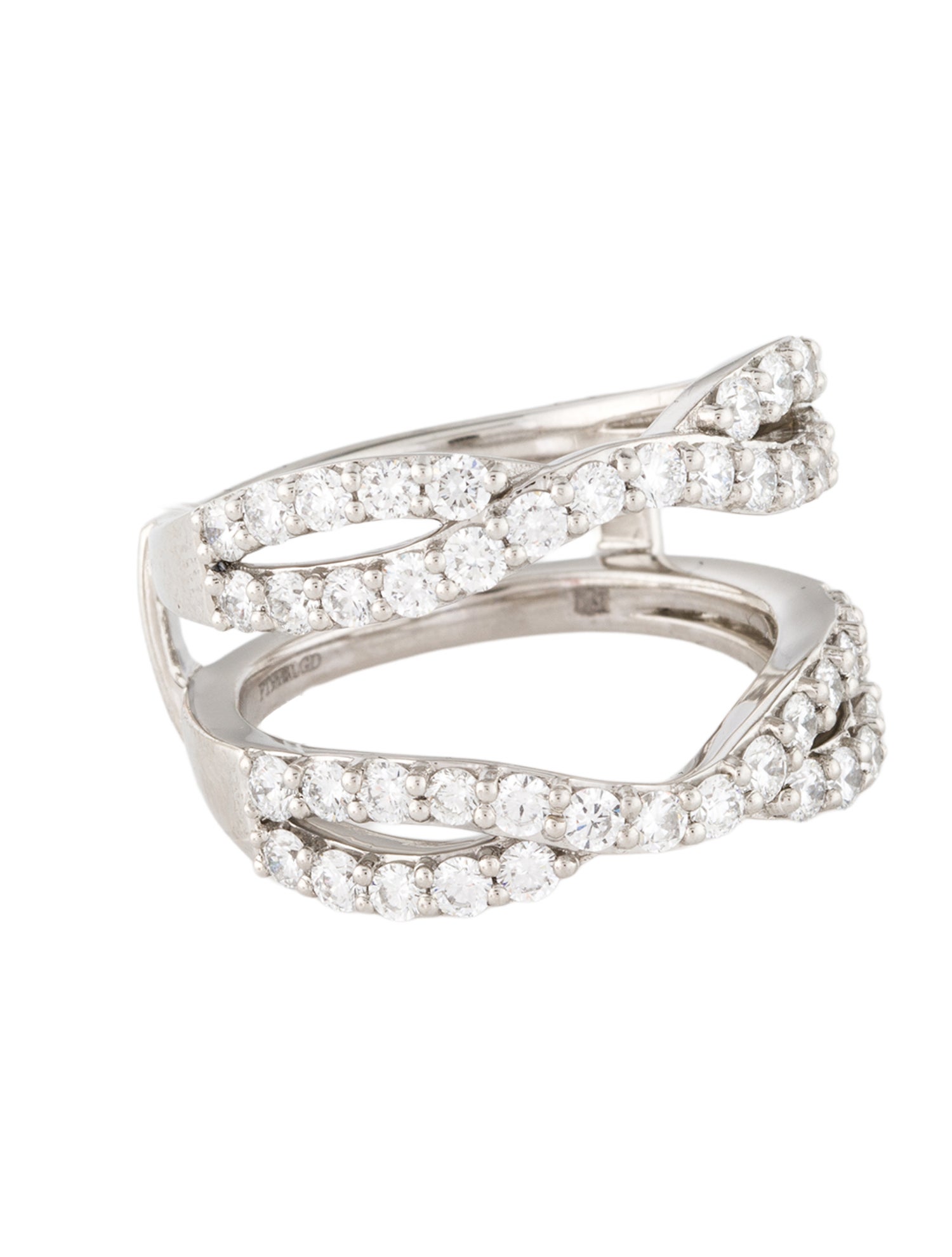 Badgley Mischka Platinum 1.68ctw Lab-Grown Diamond Insert Band