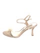 Badgley Mischka Satin Animal Print Slingback Sandals