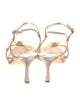 Badgley Mischka Satin Animal Print Slingback Sandals