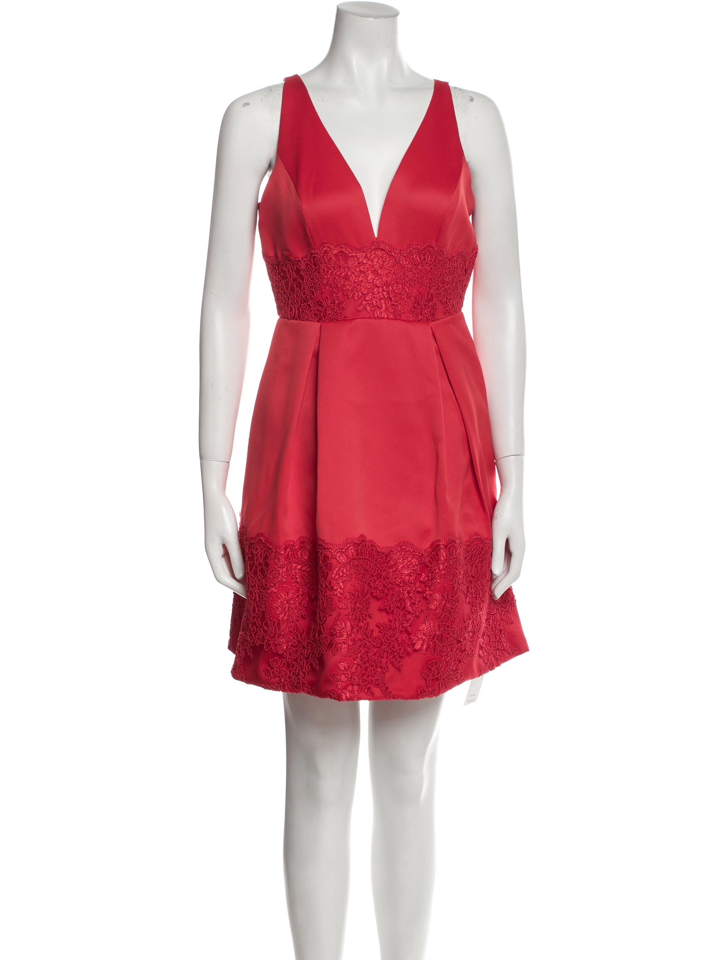 Badgley Mischka V-Neck Mini Dress w/ Tags