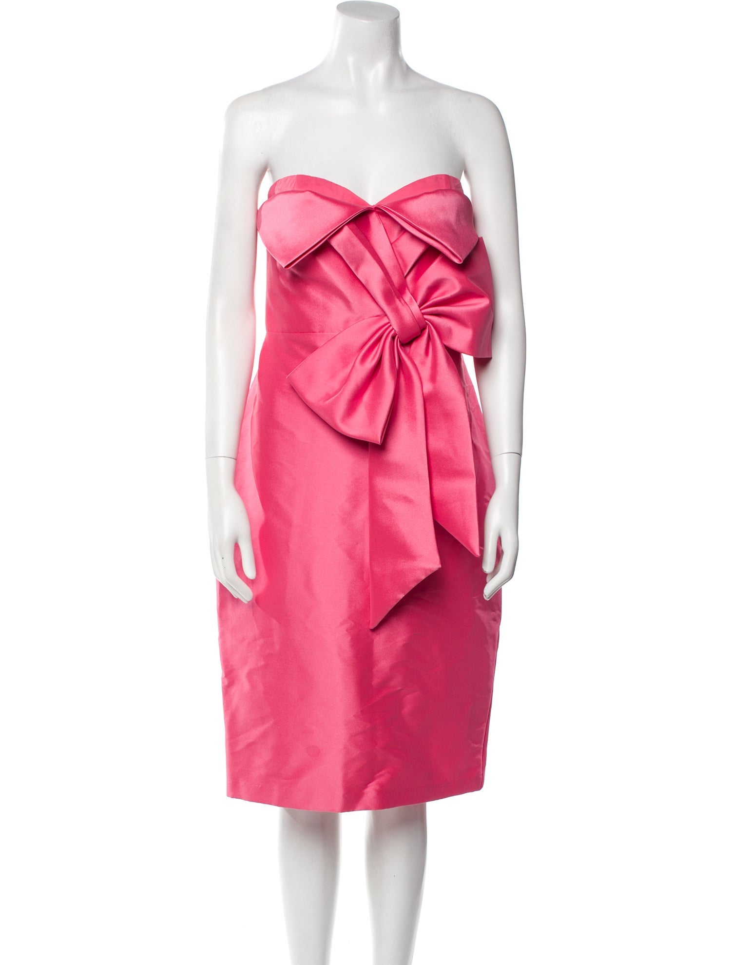 Badgley Mischka Strapless Knee-Length Dress