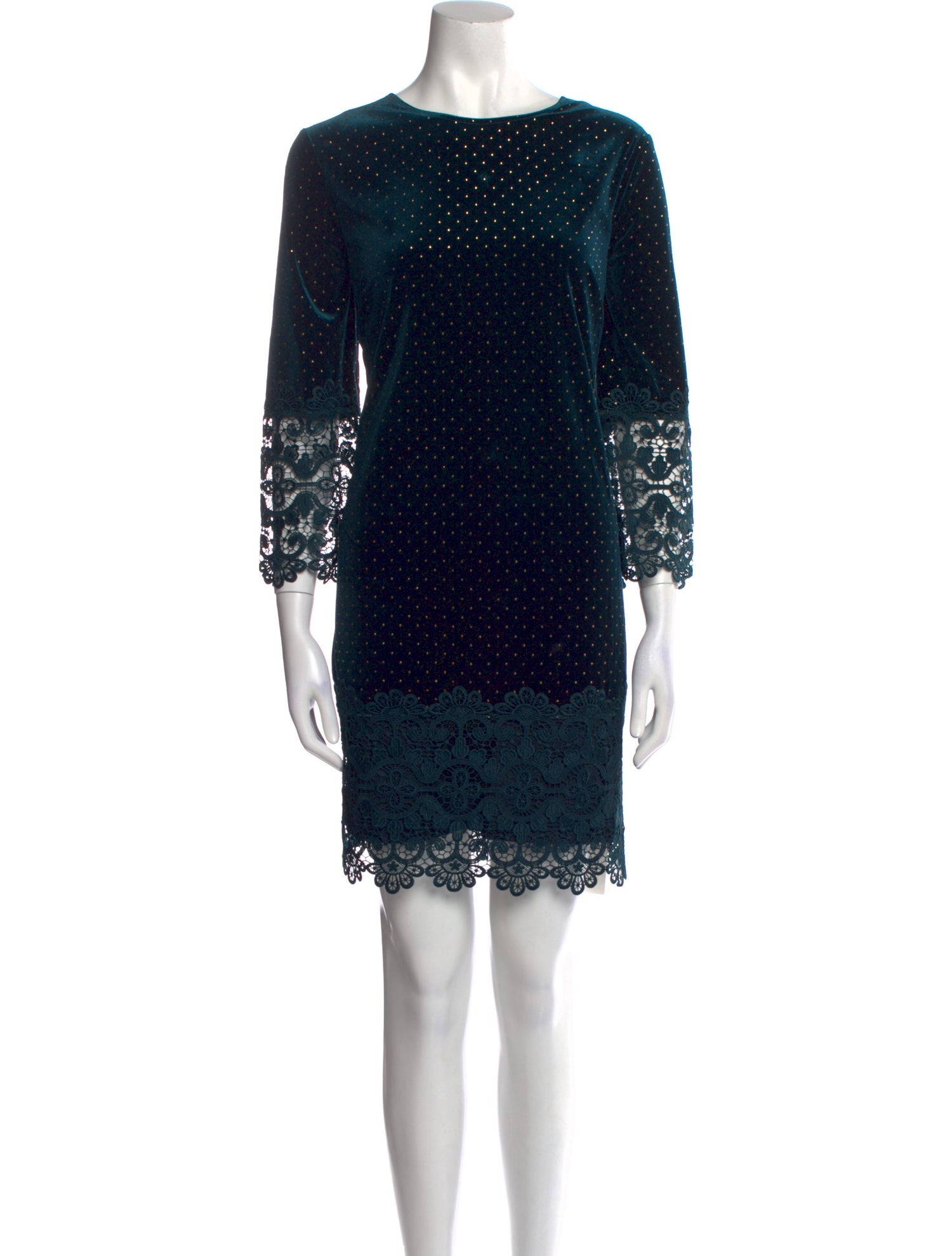 Badgley Mischka Lace Pattern Mini Dress