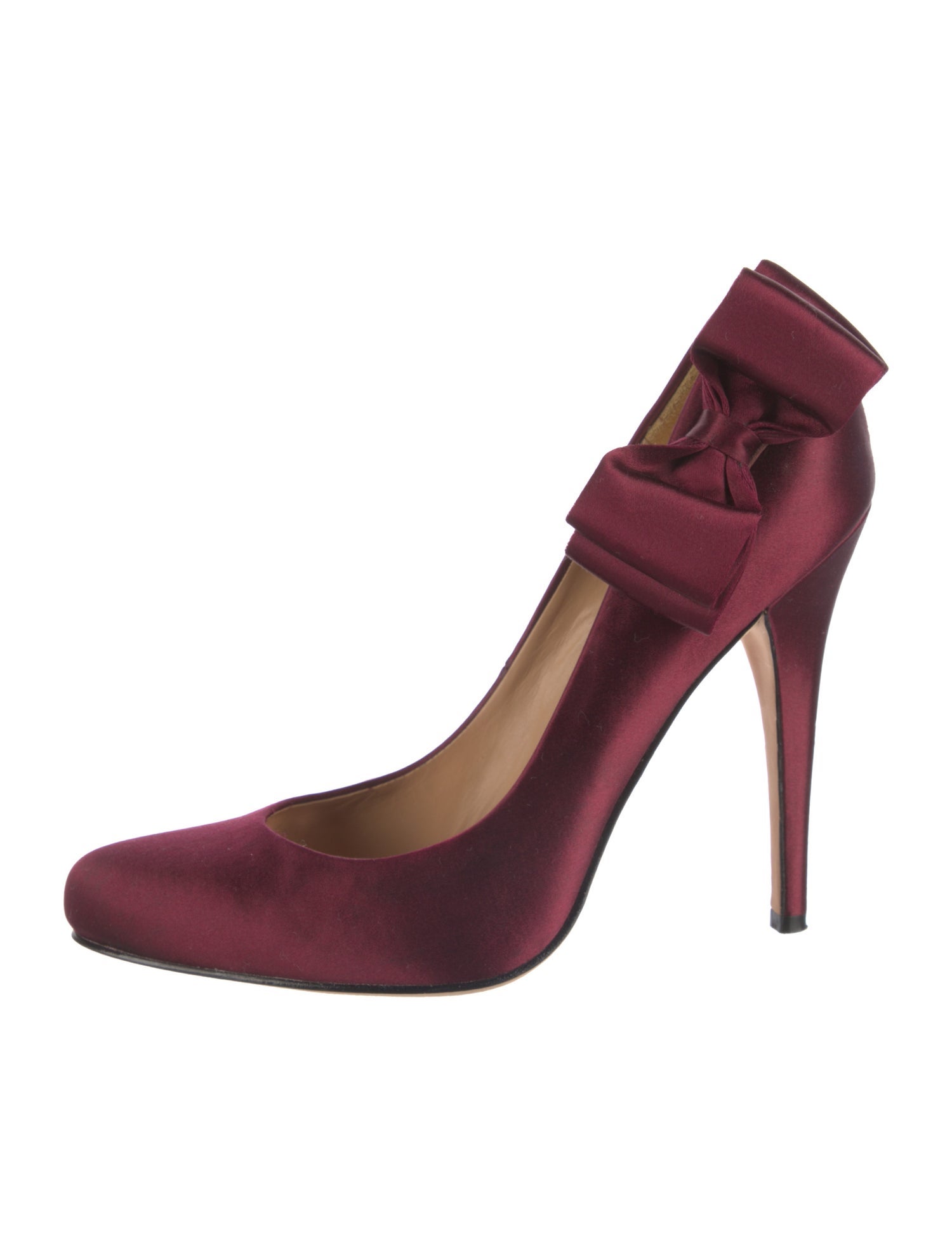 Badgley Mischka Satin Bow Accents Pumps