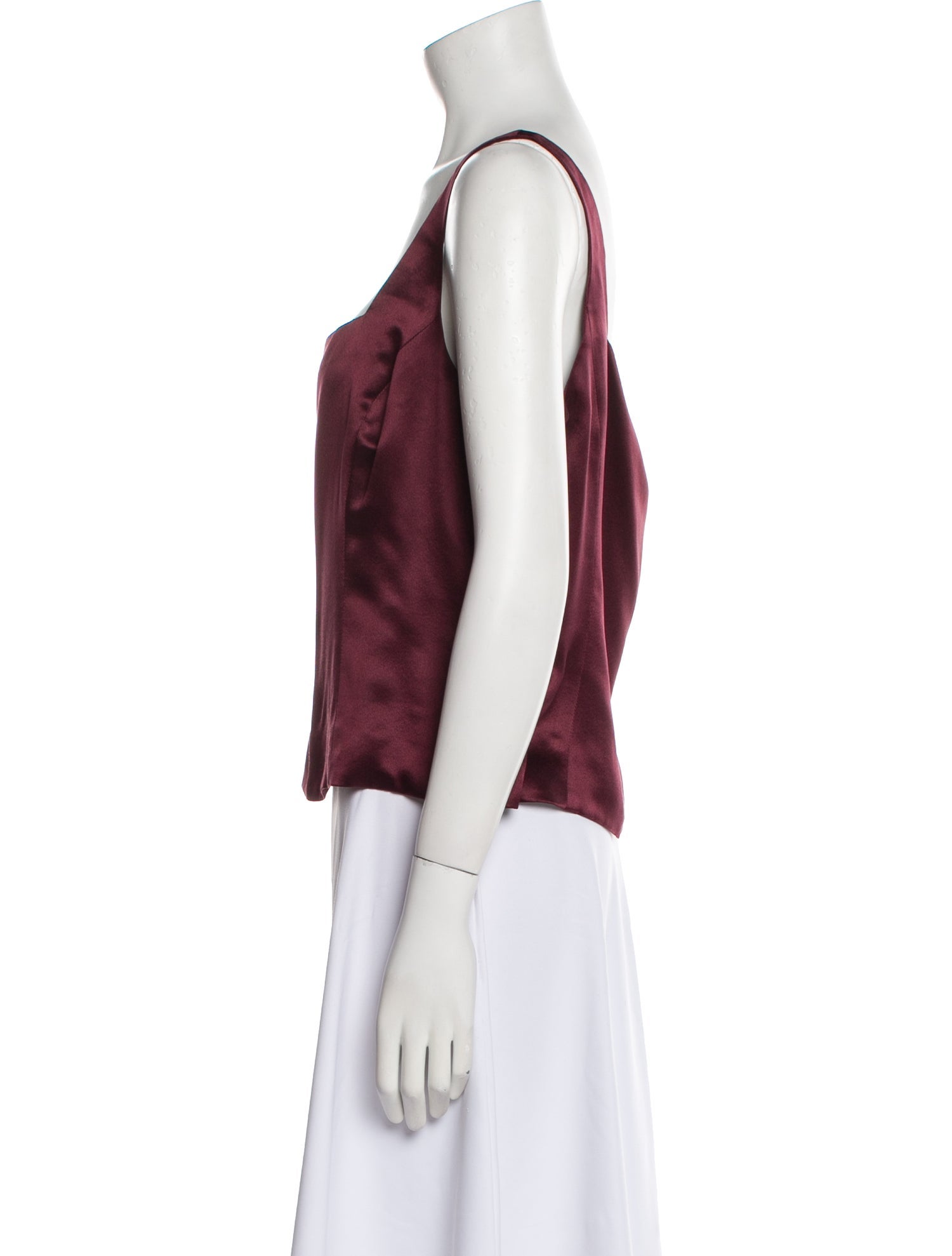 Badgley Mischka Silk Square Neckline Top