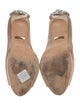 Badgley Mischka Satin Crystal Embellishments Pumps