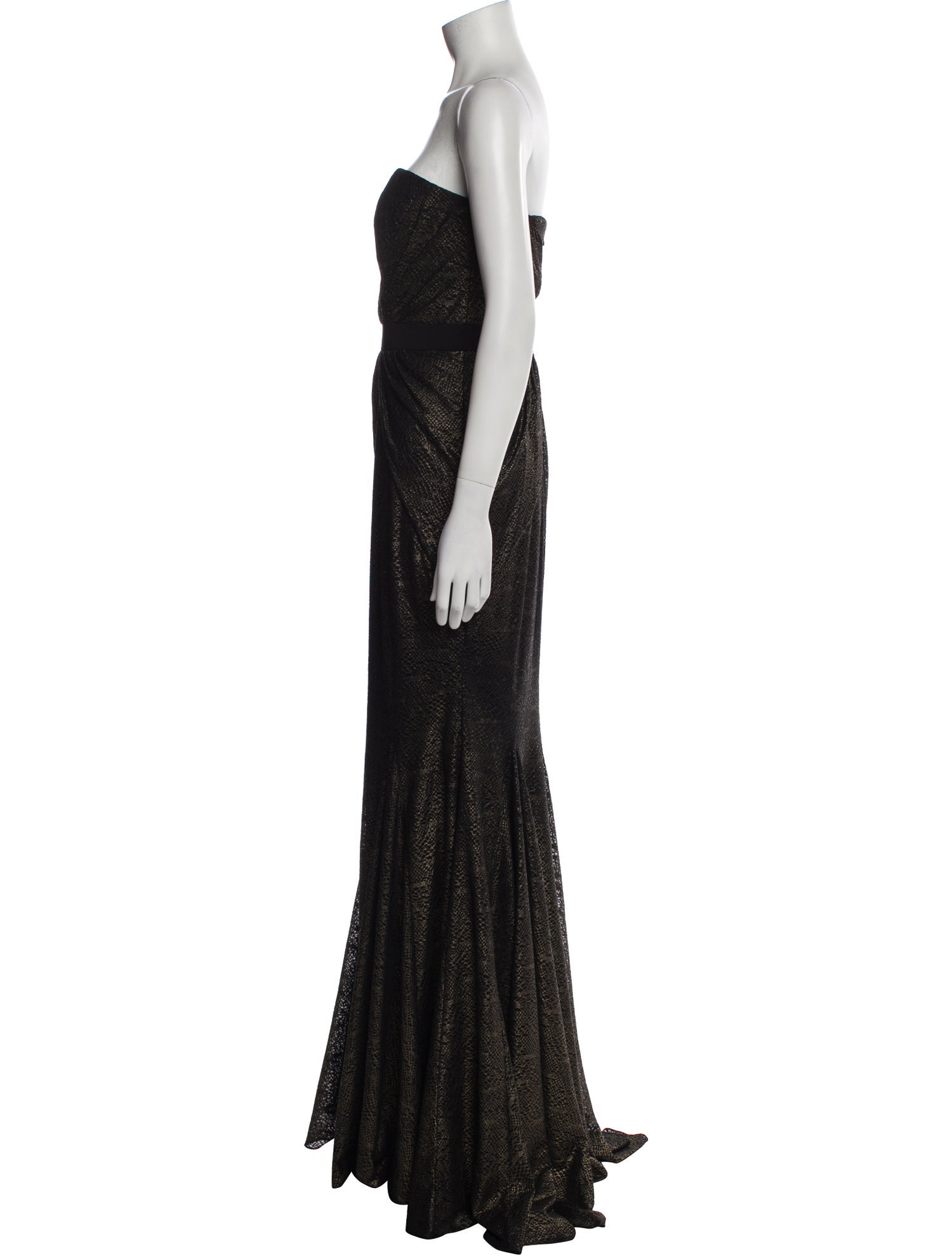 Badgley Mischka Strapless Long Dress