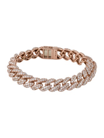 Badgley Mischka 14K 5.41ctw Lab-Grown Diamond Cuban Link Bracelet