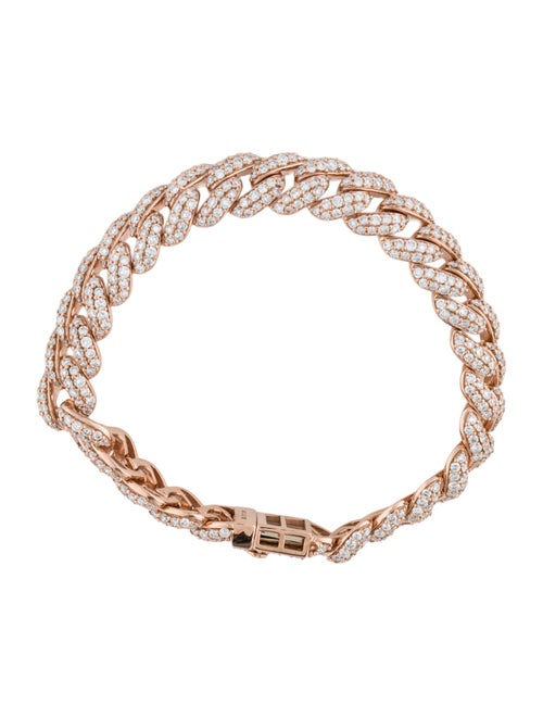 Badgley Mischka 14K 5.41ctw Lab-Grown Diamond Cuban Link Bracelet