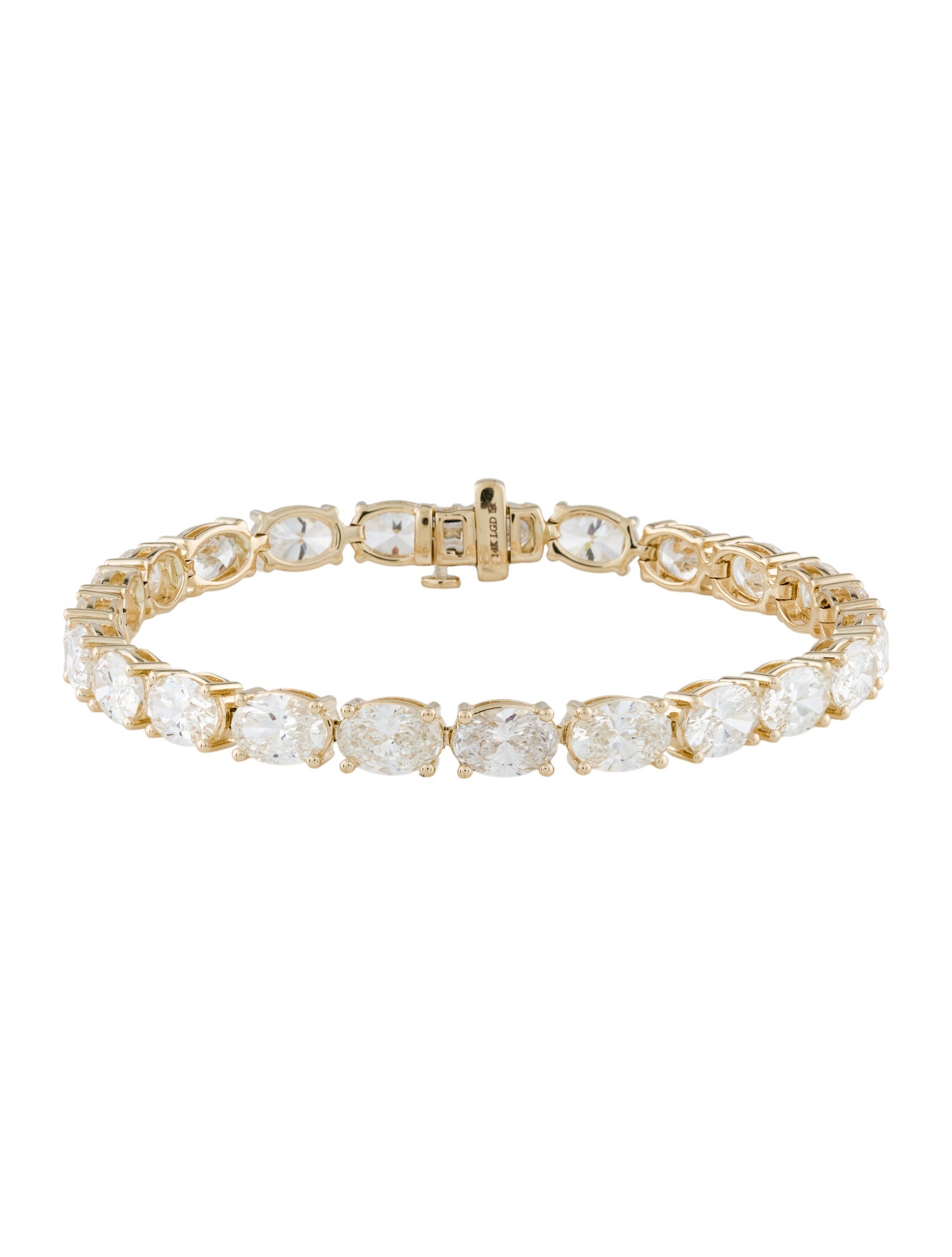 Badgley Mischka 14K 16.00ctw Lab-Grown Diamond Tennis Link Bracelet