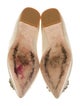 Badgley Mischka Satin Crystal Embellishments Flats