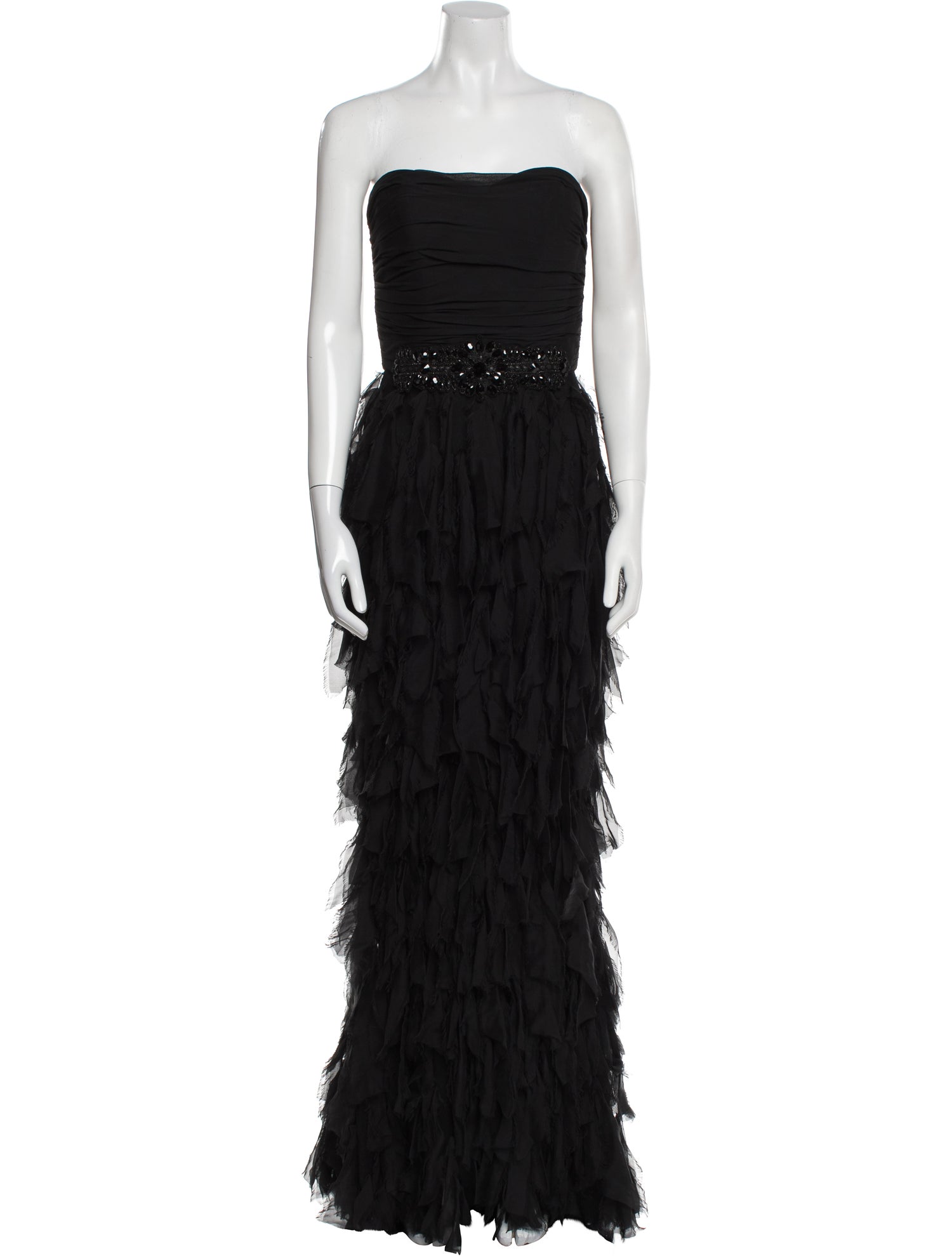 Badgley Mischka Silk Long Dress
