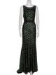 Badgley Mischka Scoop Neck Long Dress