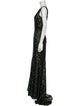 Badgley Mischka Scoop Neck Long Dress