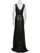 Badgley Mischka Scoop Neck Long Dress