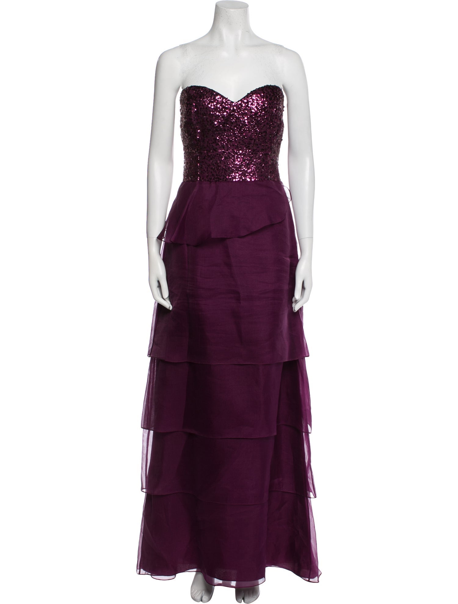 Badgley Mischka Silk Long Dress
