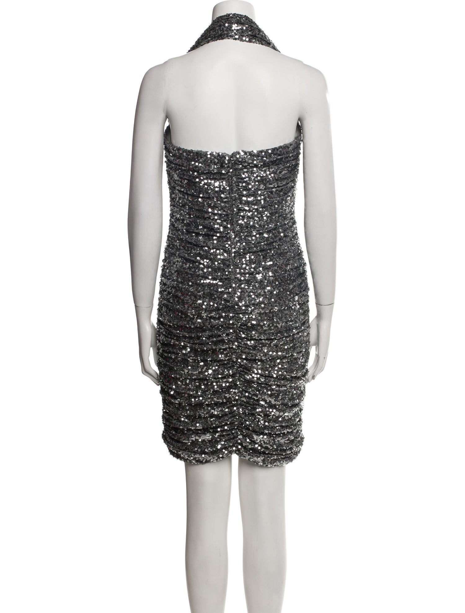 Badgley Mischka Halterneck Mini Dress