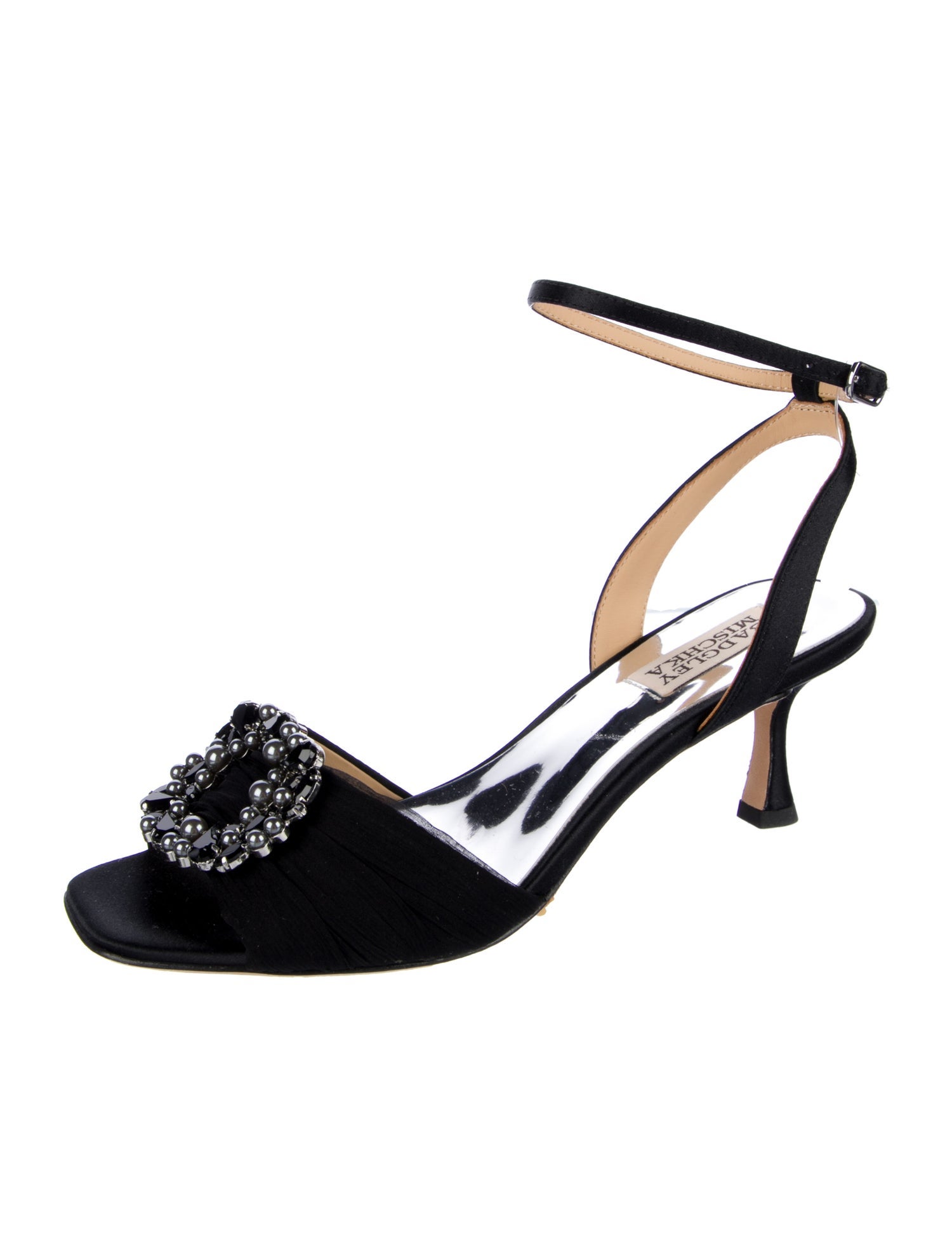 Badgley Mischka Crystal Embellishments Sandals