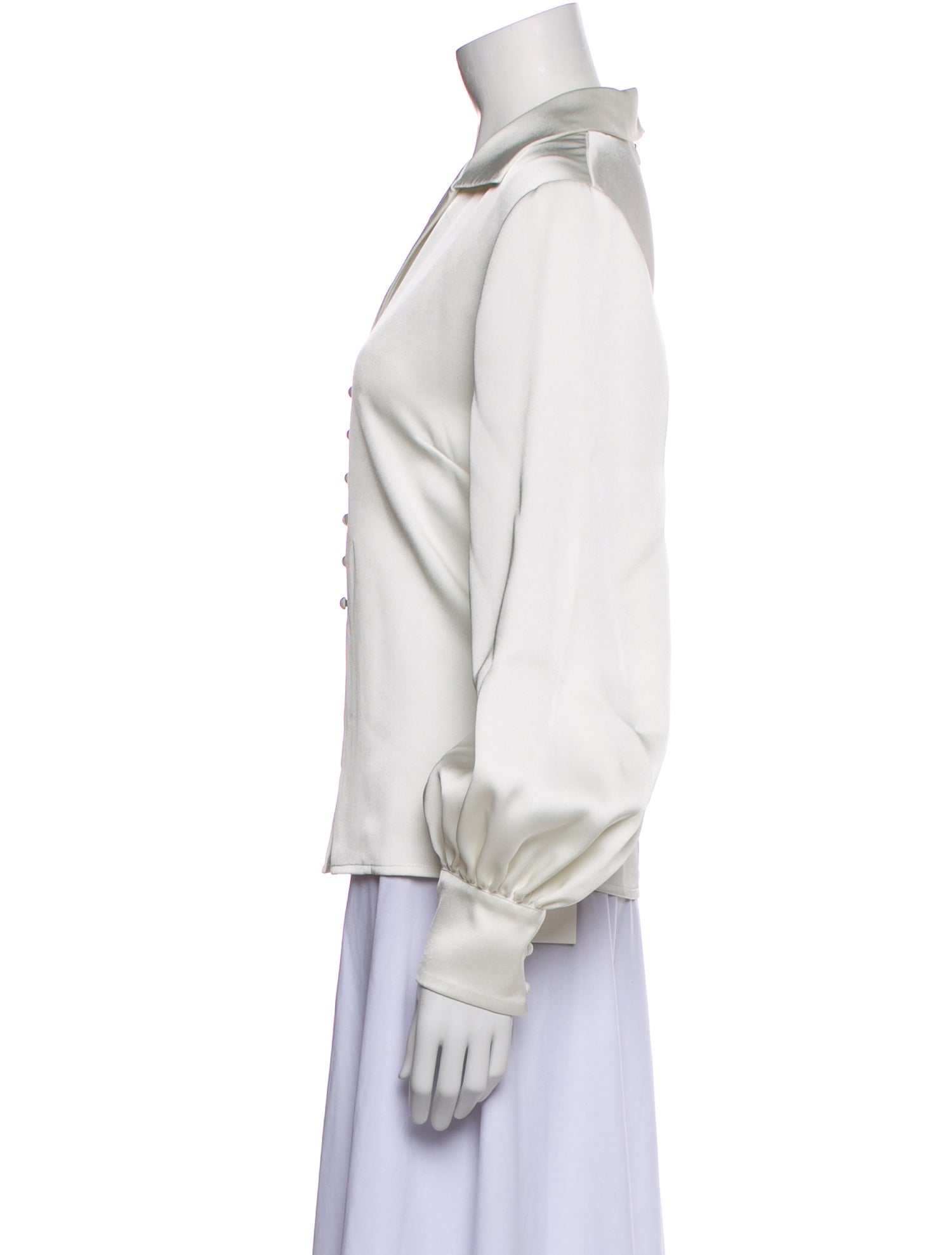 Badgley Mischka V-Neck Long Sleeve Blouse