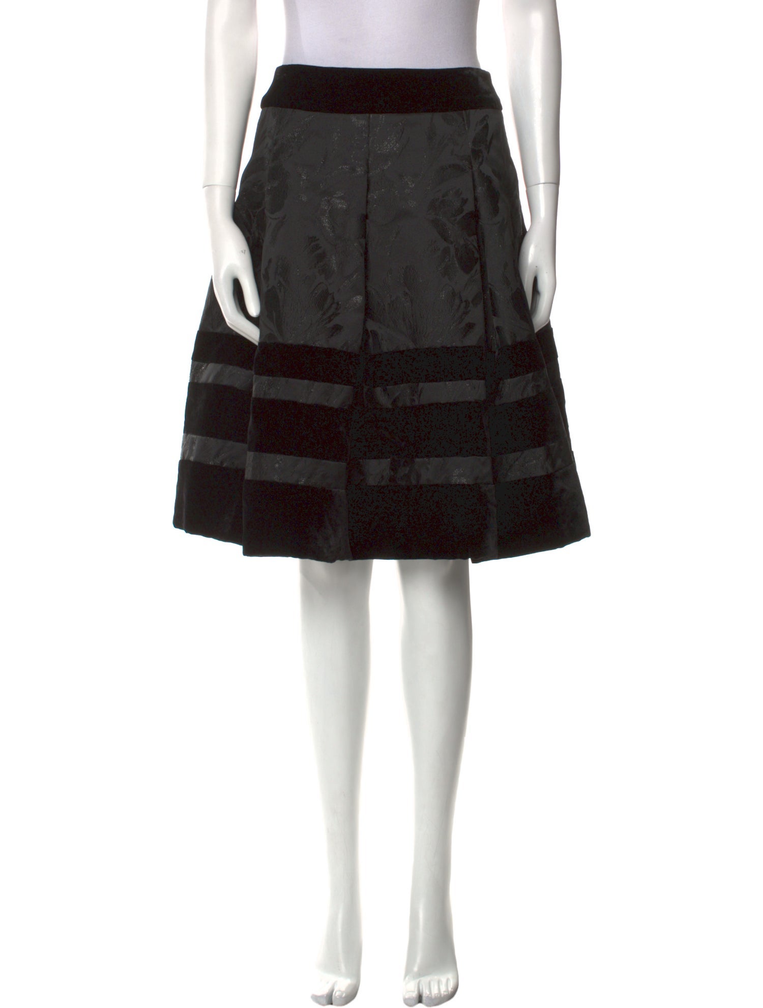 Badgley Mischka Printed Knee-Length Skirt