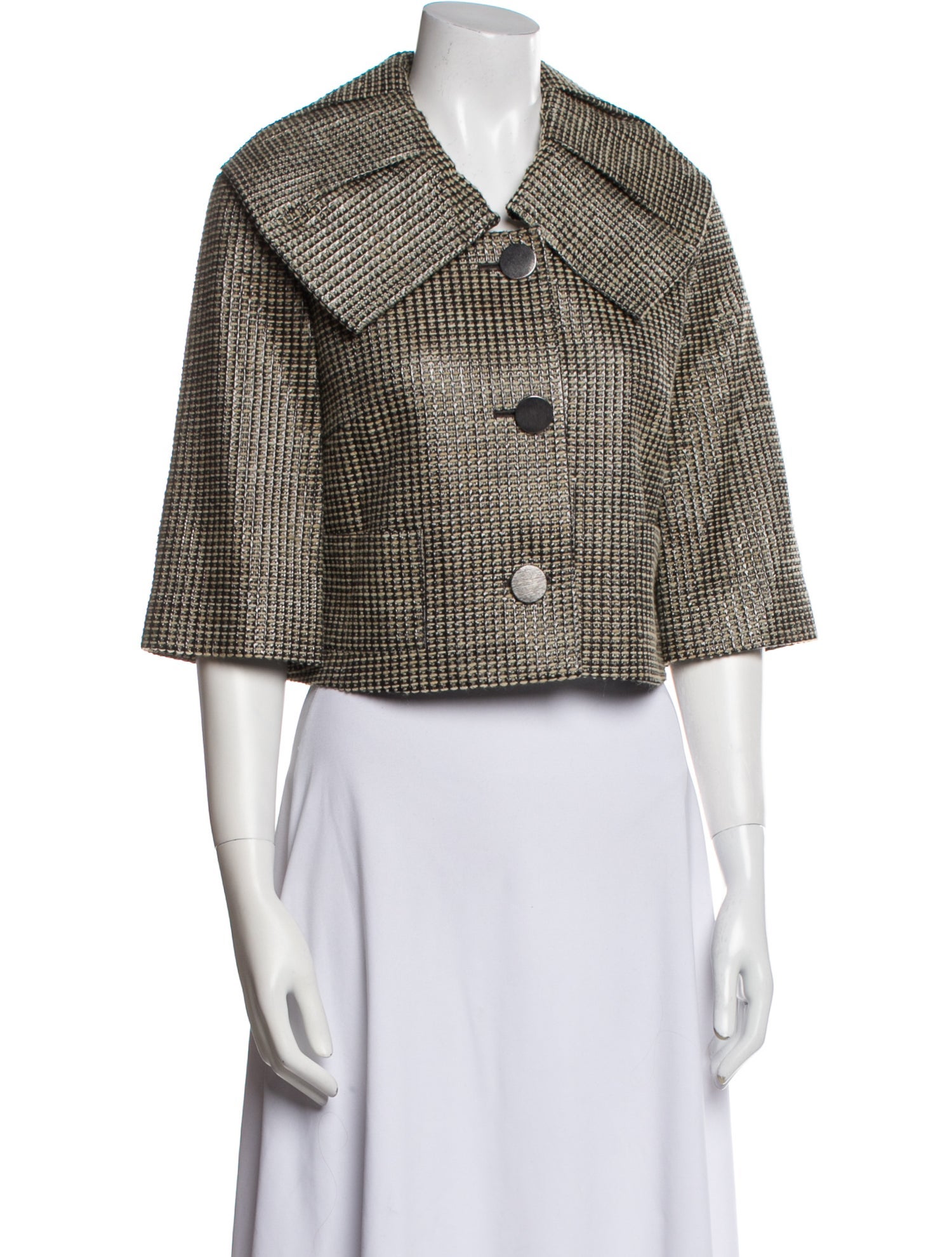 Badgley Mischka Houndstooth Print Jacket