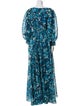 Badgley Mischka Floral Print Long Dress