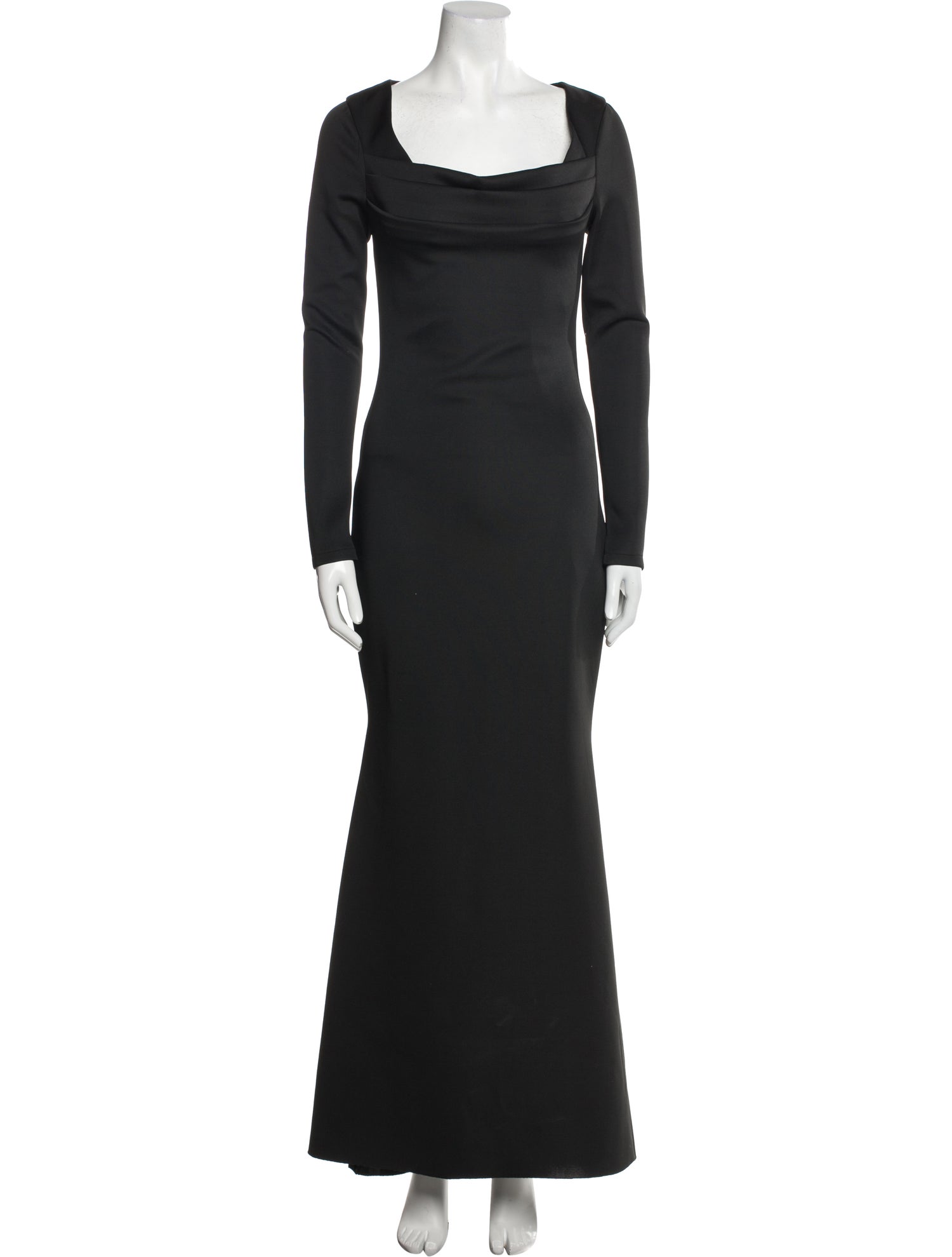 Badgley Mischka Cowl Neck Long Dress