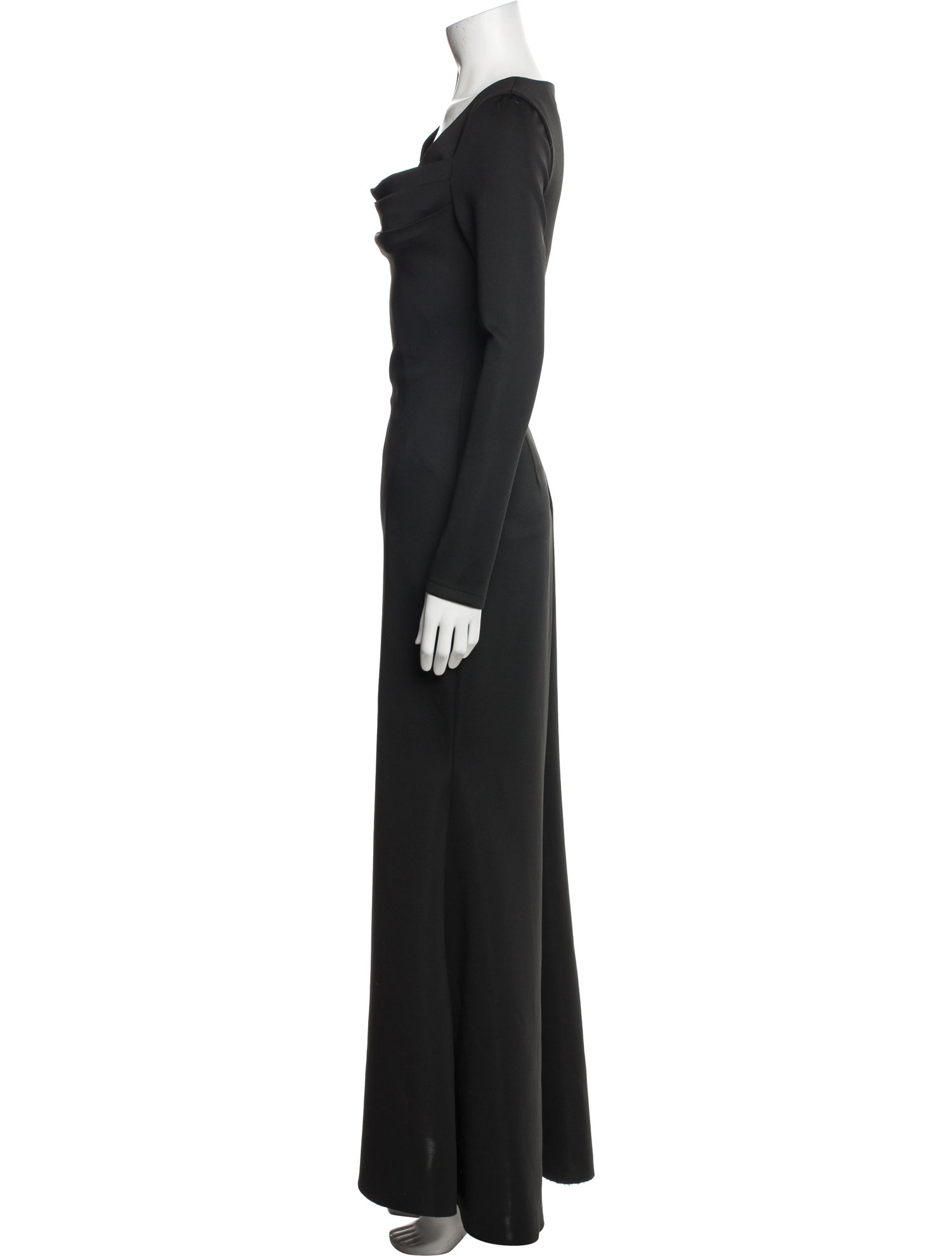 Badgley Mischka Cowl Neck Long Dress