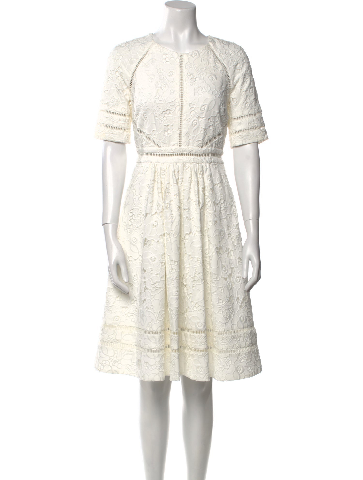 Badgley Mischka Crew Neck Knee-Length Dress