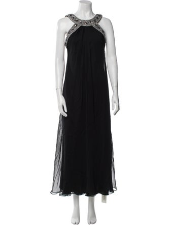 Badgley Mischka Silk Long Dress