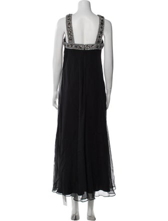 Badgley Mischka Silk Long Dress