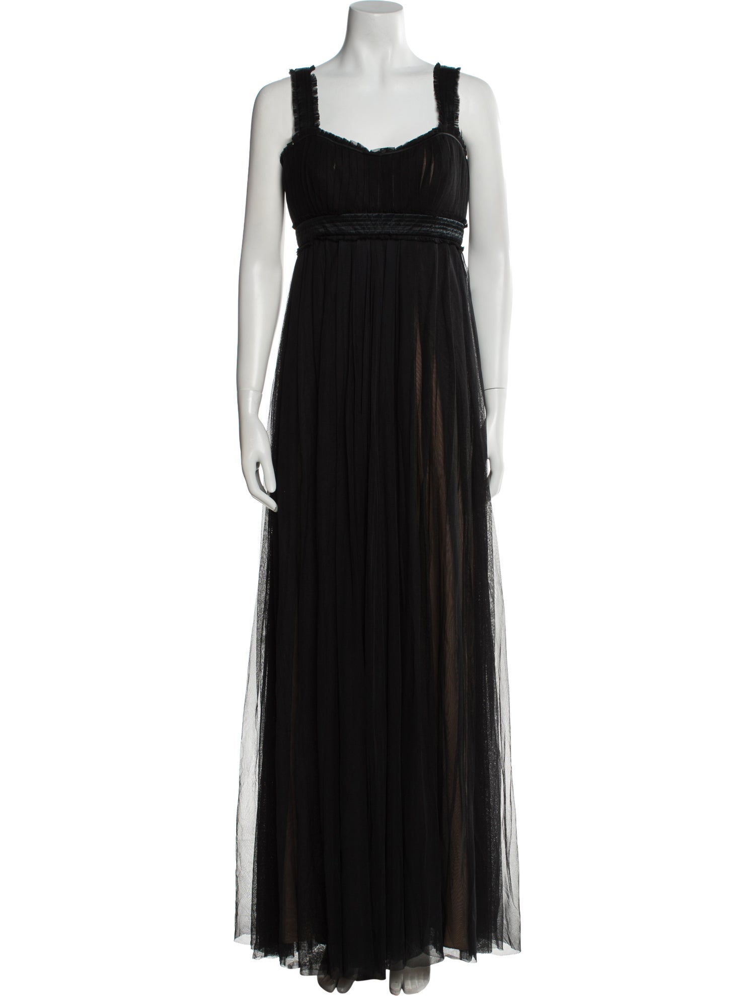 Badgley Mischka Square Neckline Long Dress