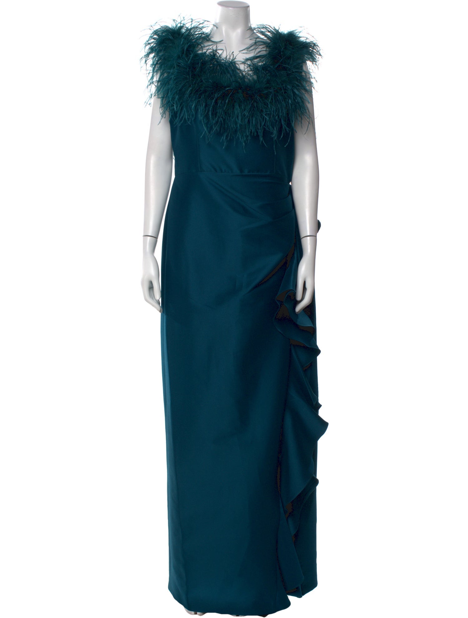 Badgley Mischka Cowl Neck Long Dress