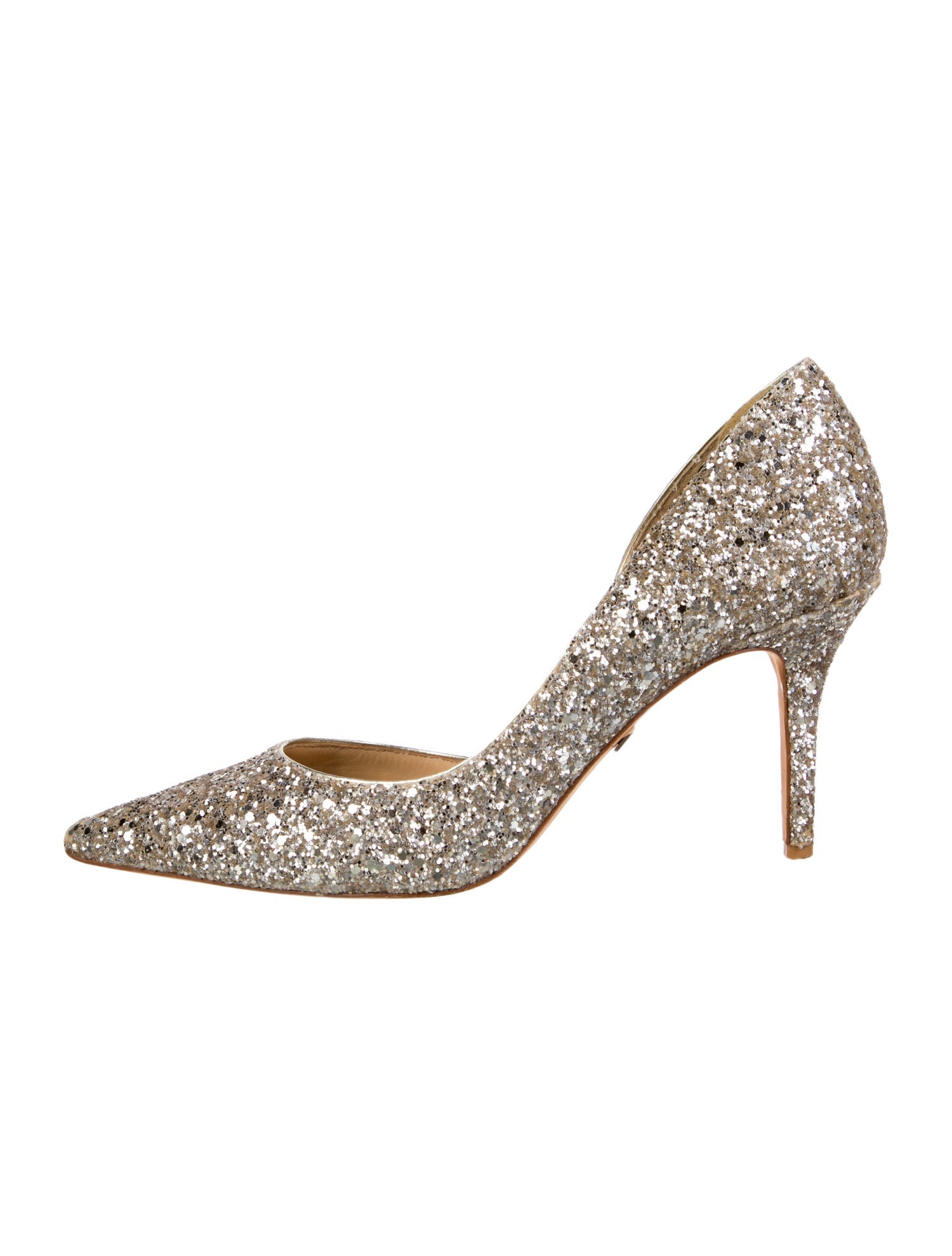 Badgley Mischka Glitter D'Orsay Pumps