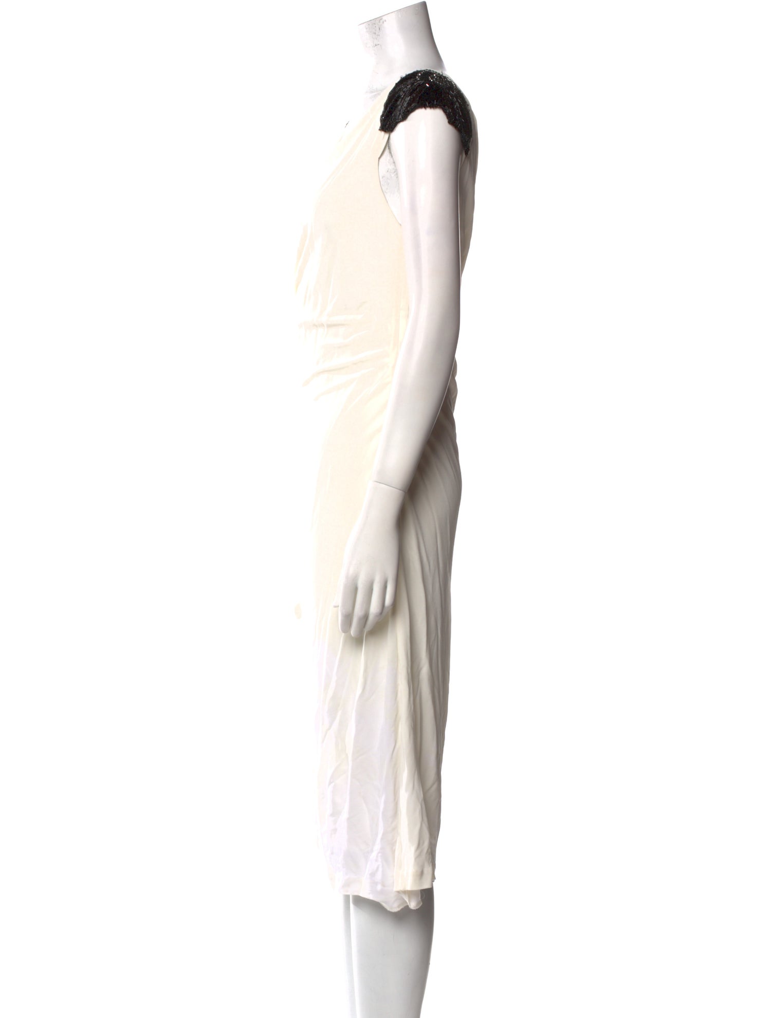 Badgley Mischka V-Neck Midi Length Dress