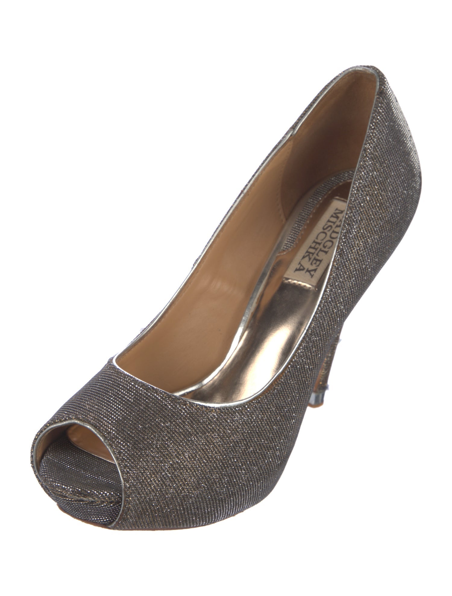 Badgley Mischka Glitter Printed Pumps