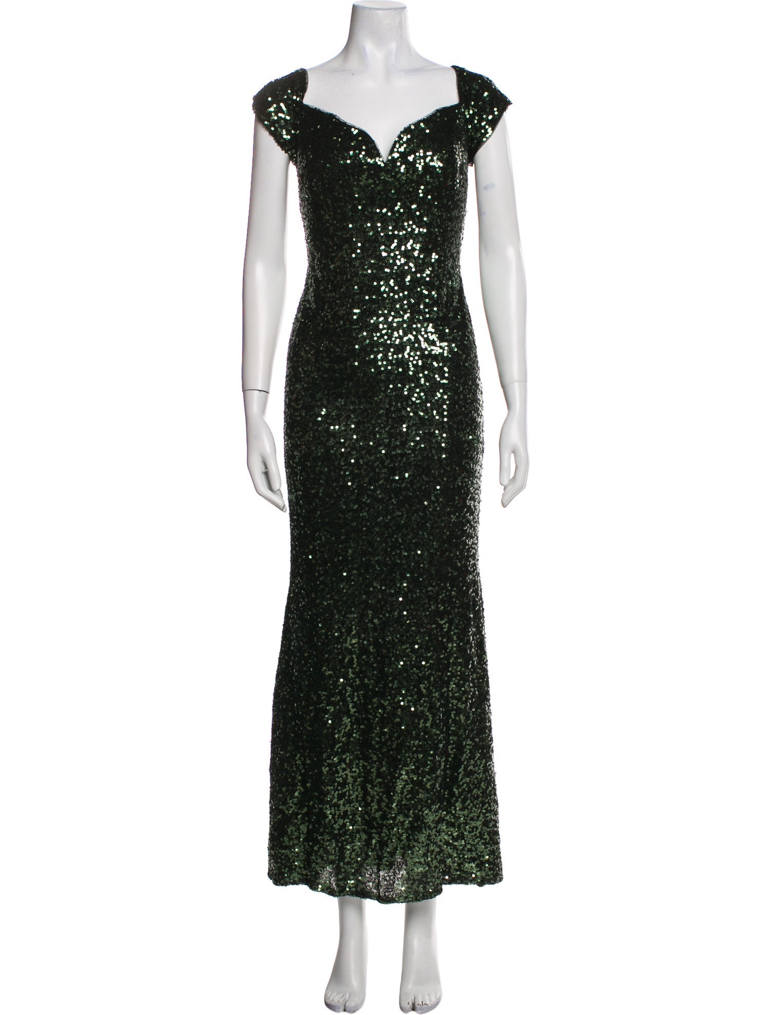 Badgley Mischka Sequin Long Dress