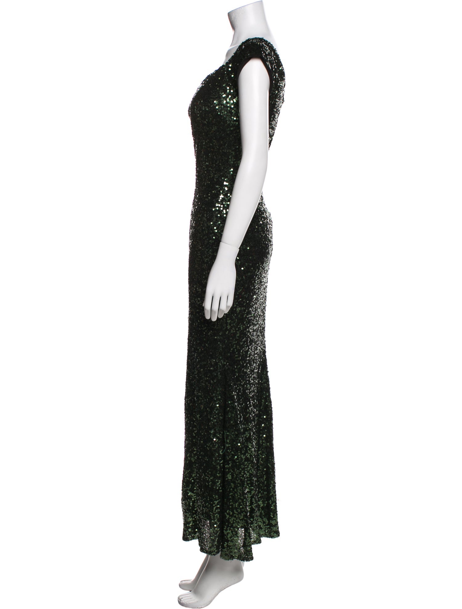 Badgley Mischka Sequin Long Dress