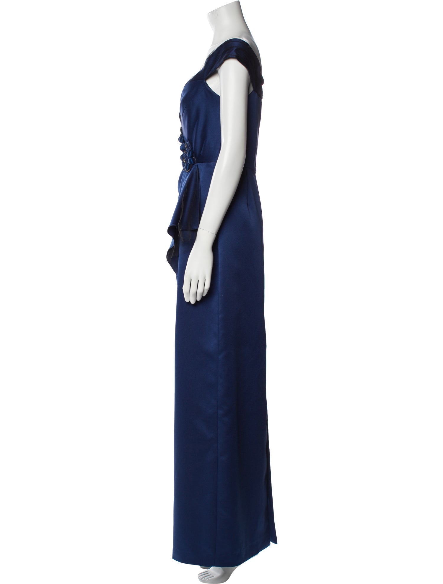 Badgley Mischka V-Neck Long Dress