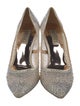 Badgley Mischka Mesh Crystal Embellishments Pumps