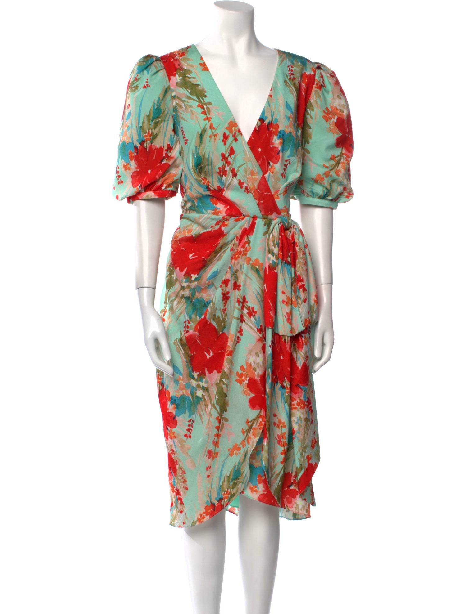 Badgley Mischka Floral Print Midi Length Dress w/ Tags