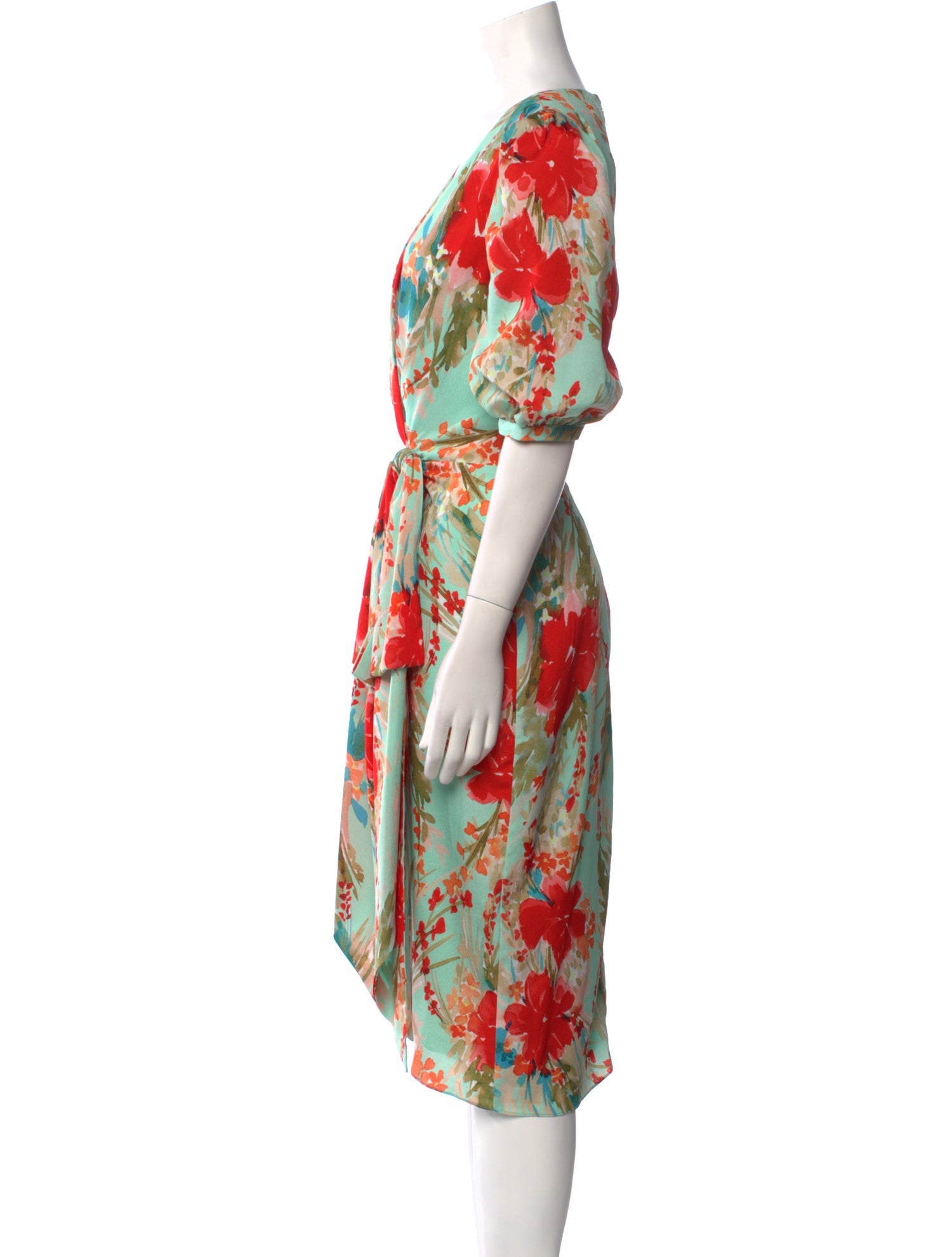 Badgley Mischka Floral Print Midi Length Dress w/ Tags