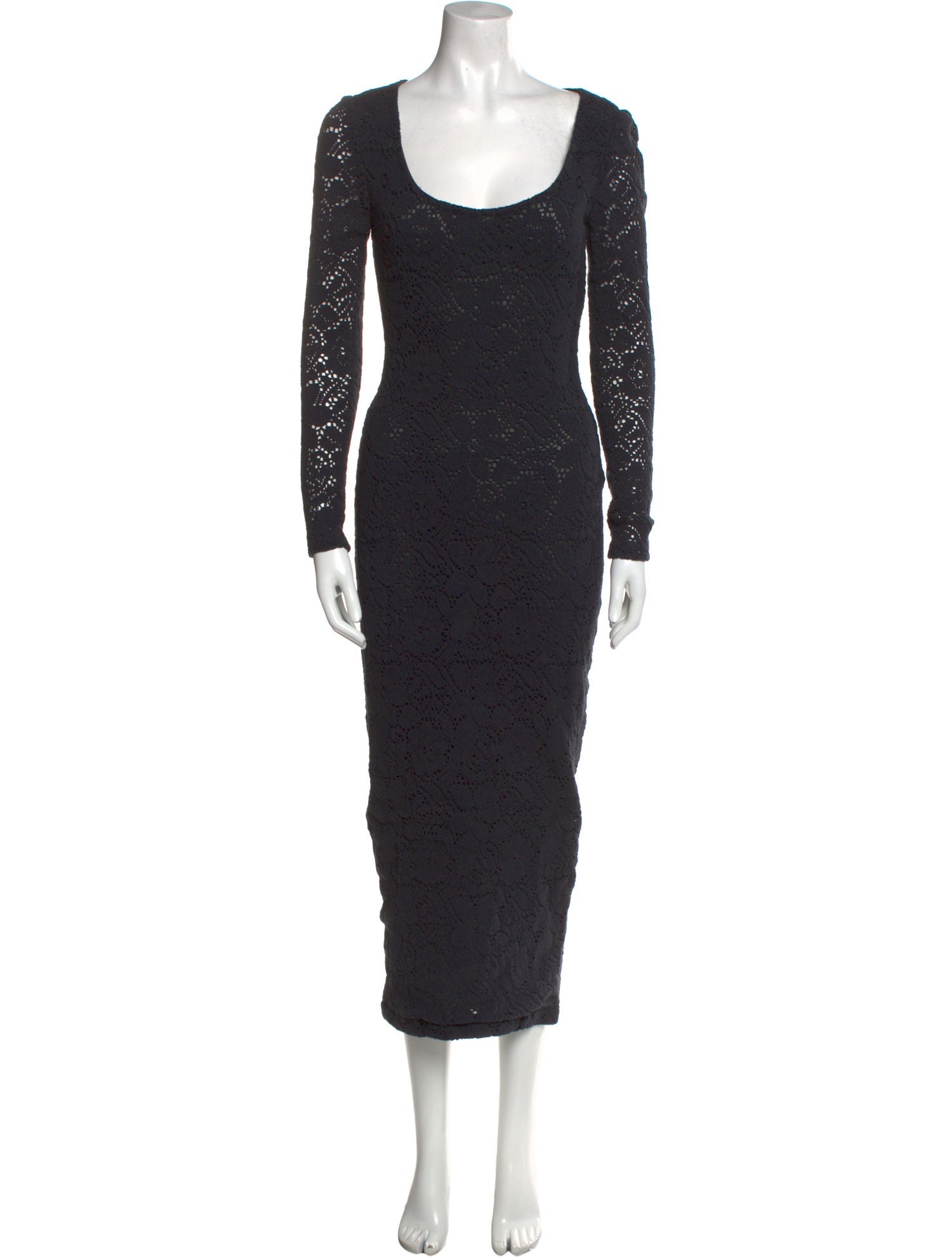 Badgley Mischka Lace Pattern Midi Length Dress