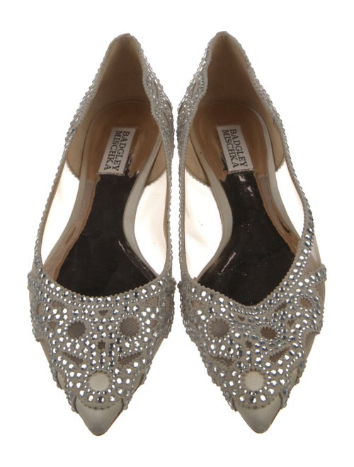 Badgley Mischka Suede Mesh Accents D'Orsay Flats