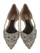 Badgley Mischka Suede Mesh Accents D'Orsay Flats