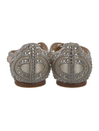 Badgley Mischka Suede Mesh Accents D'Orsay Flats