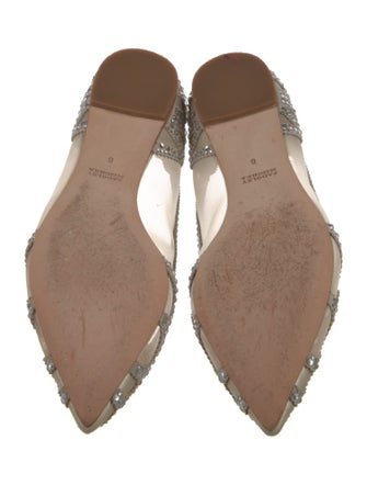 Badgley Mischka Suede Mesh Accents D'Orsay Flats