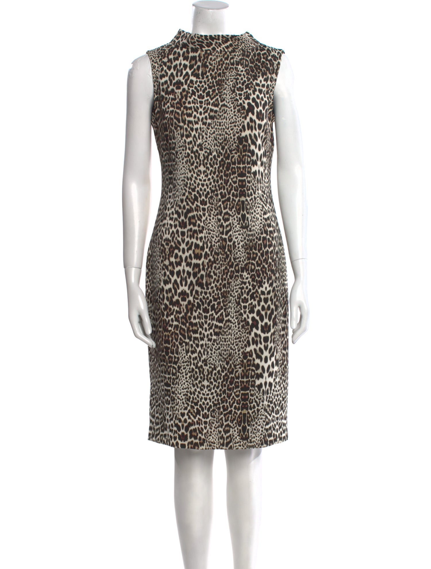 Badgley Mischka Animal Print Knee-Length Dress