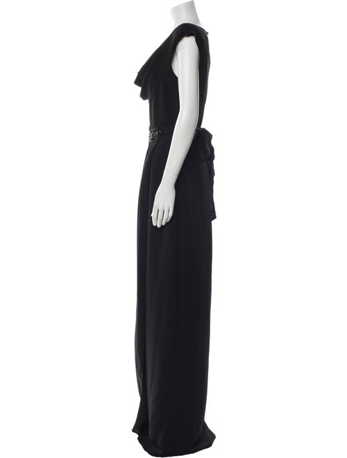 Badgley Mischka Cowl Neck Long Dress