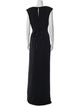 Badgley Mischka Cowl Neck Long Dress
