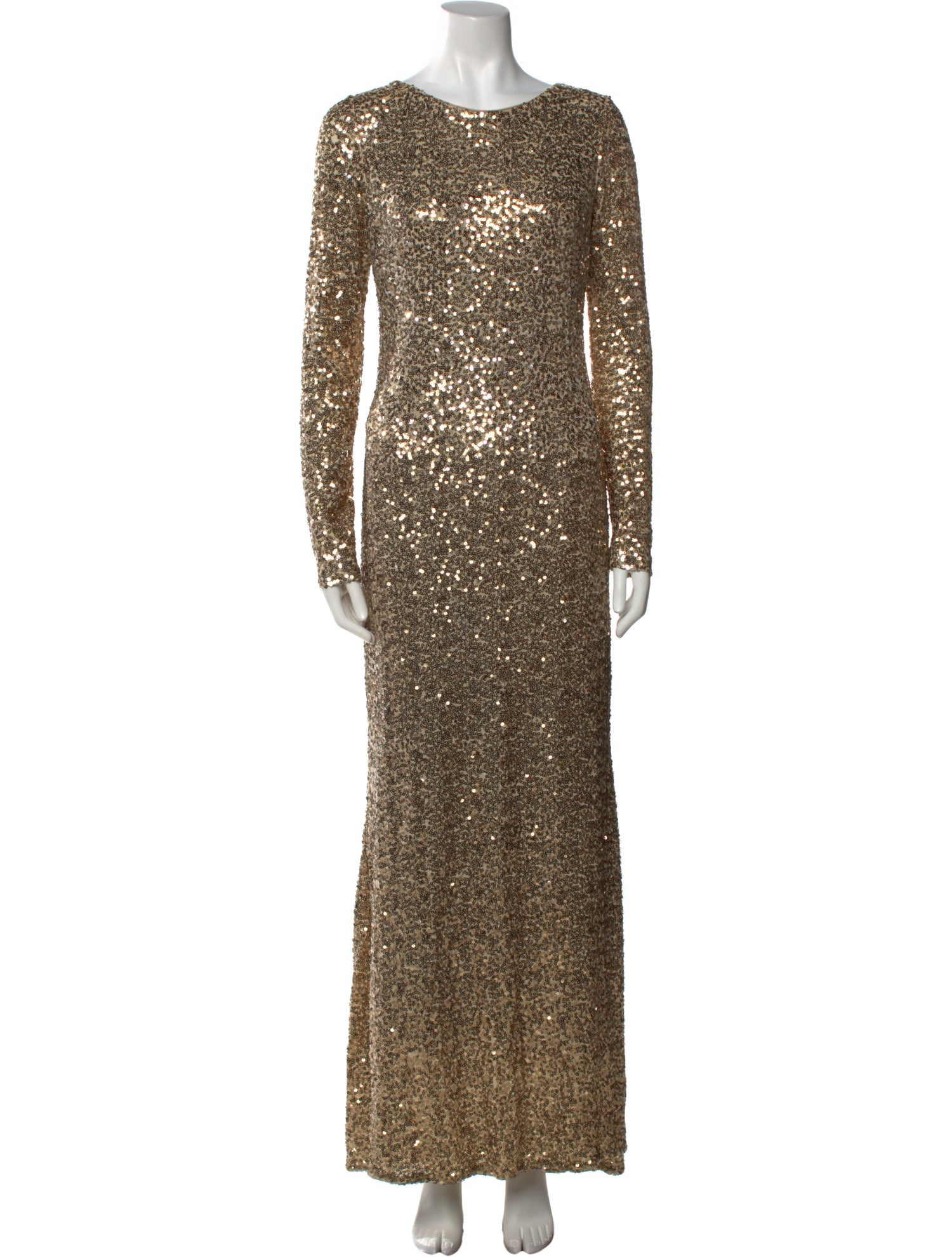 Badgley Mischka Sequin Long Dress